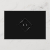 モダン白黒ミニマ結婚リスト エンクロージャーカード (裏面)