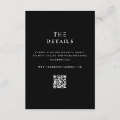 モダン白黒ミニマ結婚リスト エンクロージャーカード (正面)