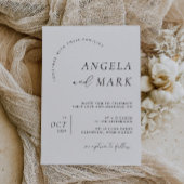 モダン白黒ミニマ結婚リスト 招待状