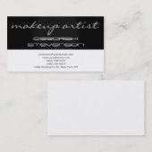 モダン白黒メイクアップアーティスト名刺 名刺 (正面/裏面)