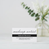 モダン白黒メイクアップアーティスト名刺 名刺 (スタンド正面)
