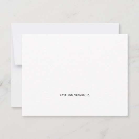 モダン白黒メイド・オブ・オーナー(花嫁付き添い人)提案カード 招待状 (裏面)