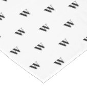 モダン白黒モノグカスタムラムイニシャルシック テーブルクロス (アングル)