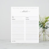 モダン白黒モノグラム名レシピ別レシピ (スタンド正面)