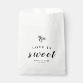 モダン白黒モノグラム結婚ズ フェイバーバッグ (正面)