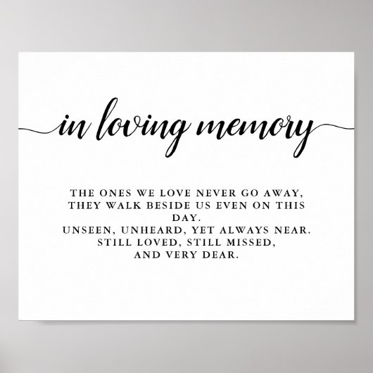 モダン白黒モノグラム結婚ズ ポスター (正面)