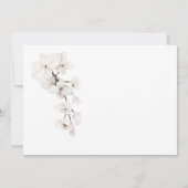 モダン白黒ランフローラベビーシャワー サンキューカード (裏面)