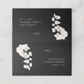 モダン白黒ランフローラ結婚ズ プレイスカード (外部開封)