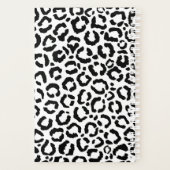 モダン白黒レオパードアニマルプリントパターン プランナー手帳 (裏面)