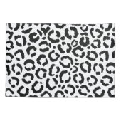モダン白黒レオパードアニマルプリントパターン 枕カバー
