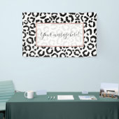 モダン白黒レオパードアニマルプリントパターン 横断幕 (トレードショー)