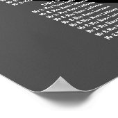 モダン白黒三角形テーブル座席表 ポスター (角)