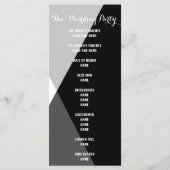 モダン白黒三角形結婚式 プログラム (裏面)