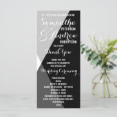 モダン白黒三角形結婚式 プログラム (スタンド正面)