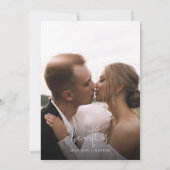 モダン白黒予算QRコー結婚ド 招待状 (裏面)