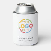 モダン白黒企業の会社のロゴ 缶クーラー (缶裏面)