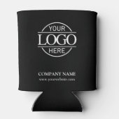 モダン白黒企業の会社のロゴ 缶クーラー (裏面)