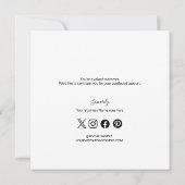 モダン白黒会社ロゴソーシャル・サンキュー サンキューカード (裏面)