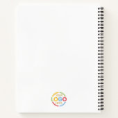 モダン白黒会社企業ののロゴ ノートブック (裏面)