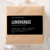 モダン白黒体スクラブ製品ラベル ラベル (インサイチュ)