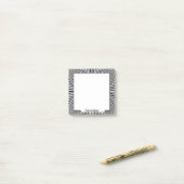 モダン白黒光イリュージョンストライプデザイン ポストイット (デスク上)