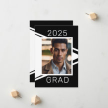 モダン白黒写真の卒業発表