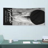 モダン白黒写真の卒業発表 横断幕 (トレードショー)