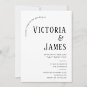 モダン白黒写真フォーマルの結婚Invitati 招待状 (正面)