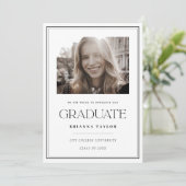 モダン白黒写真卒業会 招待状 (スタンド正面)