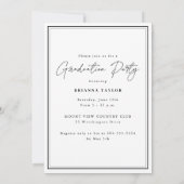 モダン白黒写真卒業会 招待状 (裏面)