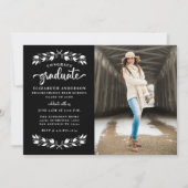 モダン白黒写真卒業会 案内状 (正面)