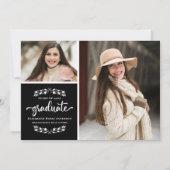 モダン白黒写真卒業会 案内状 (裏面)