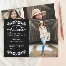 モダン白黒写真卒業会 案内状