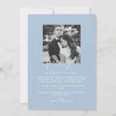 モダン白黒写真結婚のサンキューカード サンキューカード (裏面)