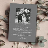 モダン白黒写真結婚のサンキューカード サンキューカード