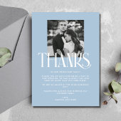 モダン白黒写真結婚のサンキューカード サンキューカード