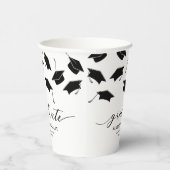 モダン白黒卒業党 紙コップ (右)