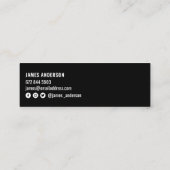 モダン白黒卒業写真c コーリングカード (裏面)