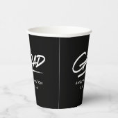 モダン白黒卒業 紙コップ (右)