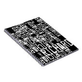 モダン白黒反復名前をカスタムする ノートブック (右側)