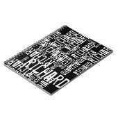 モダン白黒反復名前をカスタムする ノートブック (左側)