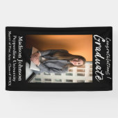 モダン白黒台本Vertical Photo Graduate 横断幕 (横)