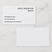 モダン白黒名刺 名刺 (正面/裏面)