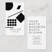 モダン白黒図形線 名刺 (正面/裏面)