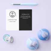 モダン白黒宣伝事業のロゴ チラシ (シングル)