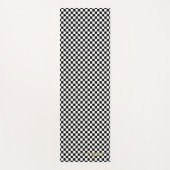 モダン白黒市松模様にモノグラムエクササイズ ヨガマット (正面)