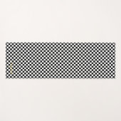 モダン白黒市松模様にモノグラムエクササイズ ヨガマット (正面(横))