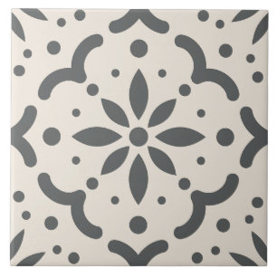 モダン白黒幾何学的DIY タイル