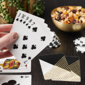 モダン白黒幾何金ゴールドストライプ トランプ (インサイチュ)