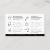 モダン白黒後のHair Extensions  After Card 名刺 (裏面)